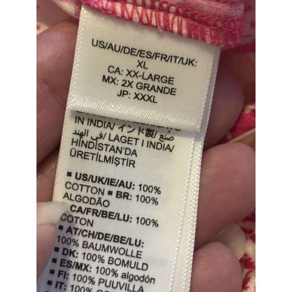 The Drop Women's Anupa Cotton One Shoulder Cropped Top, Hot Pink Floral XL NWT - Picture 5 of 12